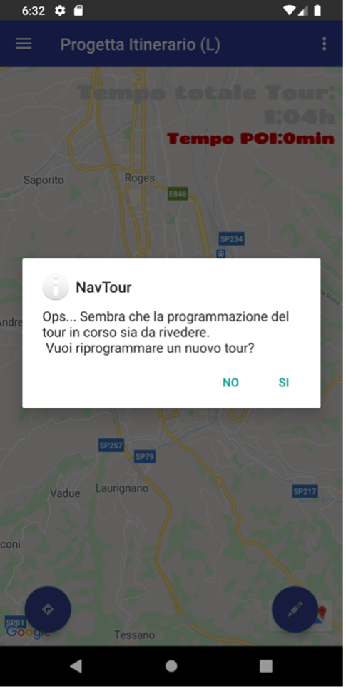 Textual view of the New planned Tour