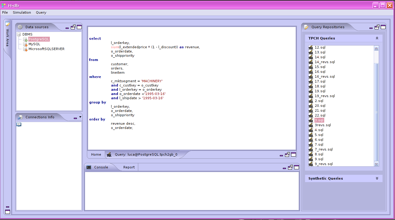 Hypertree decomposition of query TPCH 3